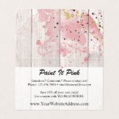 Peinture rose et or sur Merci en bois rustique (Inside Unfolded)