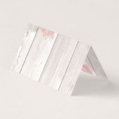 Peinture rose et or sur Merci en bois rustique (Back)