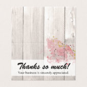 Peinture rose et or sur Merci en bois rustique (Outside Unfolded)