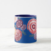 Peinture rose Fleur Bouquet de café Mug (Centre)