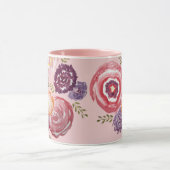 Peinture rose Fleur Bouquet de café Mug (Centre)