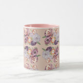Peinture rose Fleur Bouquet de café Mug (Centre)