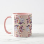 Peinture rose Fleur Bouquet de café Mug (Gauche)