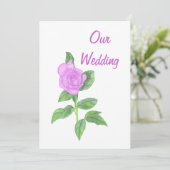 Peinture rose lavande, invitations de mariage pers (Debout devant)