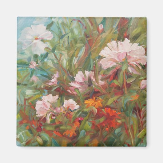 Peinture rose roses Magnet (Devant)