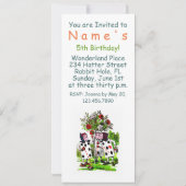 Peinture Rose Rouge - Invitation / RSVP (Dos)