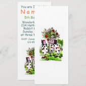 Peinture Rose Rouge - Invitation / RSVP (Devant / Derrière)