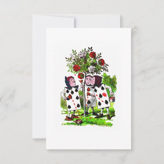 Peinture Rose Rouge - Invitation / RSVP (Devant)