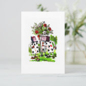 Peinture Rose Rouge - Invitation / RSVP (Debout devant)