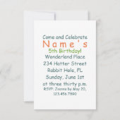 Peinture Rose Rouge - Invitation / RSVP (Dos)