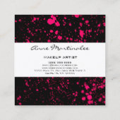 Peinture rose sur Carte de visite Carré noir (Dos)