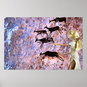 Peinture Rupestre. affiche