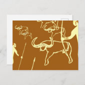 Peinture rupestre tassili préhistoire briefkaart (Voorkant / Achterkant)