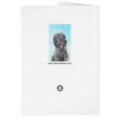 Peinture russe Terrier noir - Chien original migno (Dos)