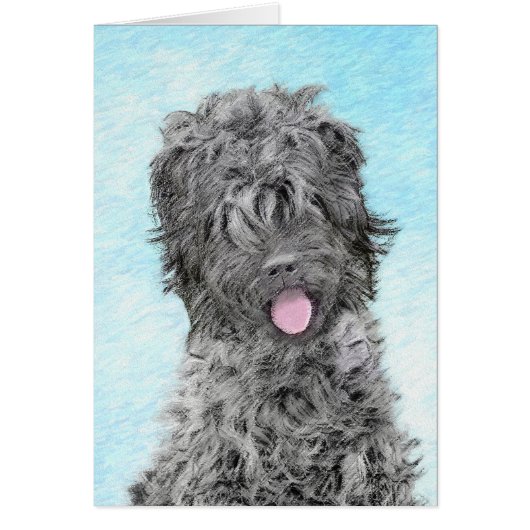Peinture russe Terrier noir - Chien original migno (Devant)
