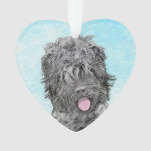 Peinture russe Terrier noir - Chien original migno