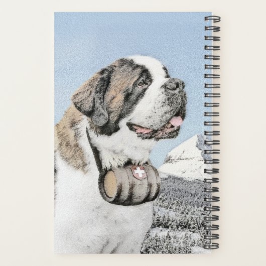 Peinture Saint Bernard - Cute Original Chien Art (Dos)
