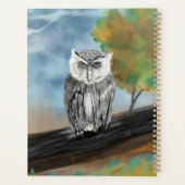 Peinture saisonnière de la Chouette dans la nature (Dos)