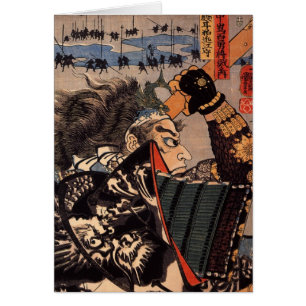 Peinture samouraï japonaise de 100 généraux