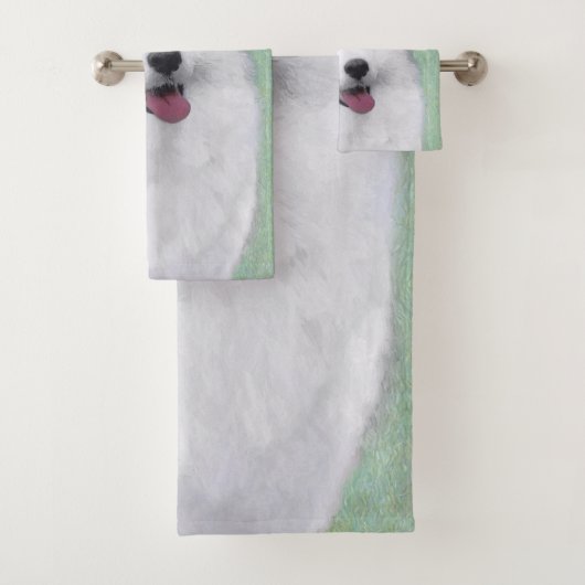 Peinture Samoyed - Cute Original Chien Art (En situation)