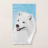 Peinture Samoyed - Cute Original Chien Art (Serviette à main)