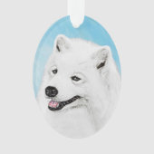 Peinture Samoyed - Cute Original Chien Art (devant)