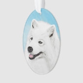 Peinture Samoyed - Cute Original Chien Art (devant)