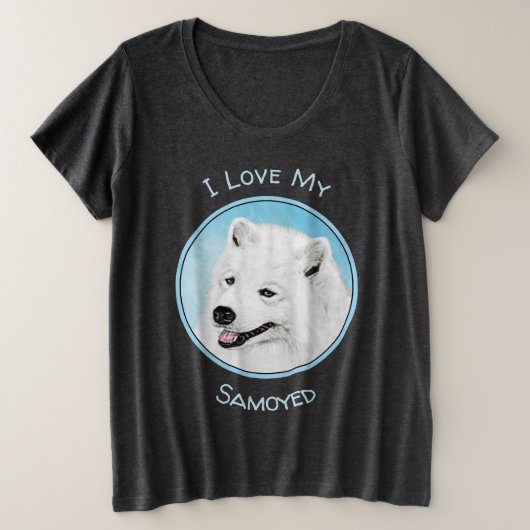 Peinture Samoyed - Cute Original Chien Art (Design devant)