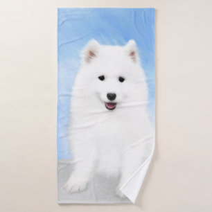 Peinture Samoyed Puppy - Jolie Art Original Chien