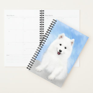Peinture Samoyed Puppy - Jolie Art Original Chien