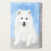 Peinture Samoyed Puppy - Jolie Art Original Chien (Dos)