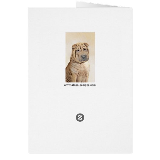Peinture Shar Pei - Cute Original Chien Art (Dos)