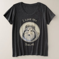 Peinture Shetland Sheepdog - Jolie art original ch