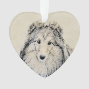 Peinture Shetland Sheepdog - Jolie art original ch