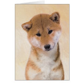 Peinture Shiba Inu (Rouge) - Art Chien original (Devant)