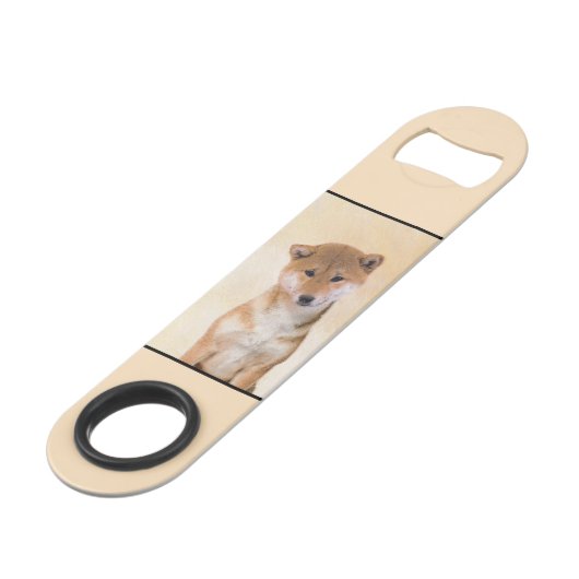 Peinture Shiba Inu (Rouge) - Art Chien original (Dos Angle)