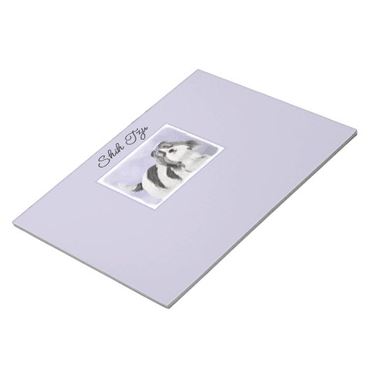 Peinture Shih Tzu - Bloc-notes original pour chien (Incliné)