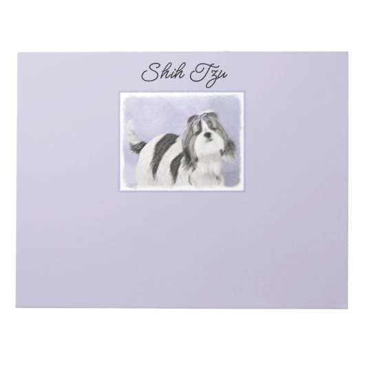 Peinture Shih Tzu - Bloc-notes original pour chien (Devant)