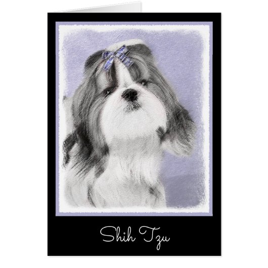 Peinture Shih Tzu - Cute Original Chien Art (Devant)