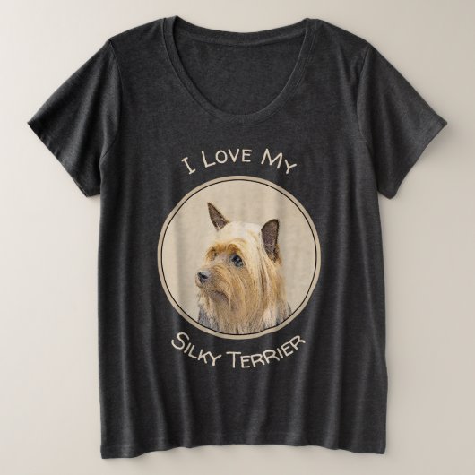 Peinture Silky Terrier - Cute Original Chien Art (Design devant)