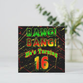 PEINTURE SPLASH ANNIVERSAIRE INVITATION DE FÊTE 16 (Debout devant)