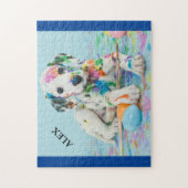 PEINTURE SPLATÉRÉ PUZZLE DALMATIQUE PUPPY. JIGSAW  (Vertical)