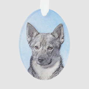 Peinture Suédoise Vallhund - Cute Original Chien A
