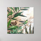 peinture sur toile d'inspiration nature, vert, ois (Recto)