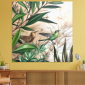 peinture sur toile d'inspiration nature, vert, ois (Insitu(Salon))
