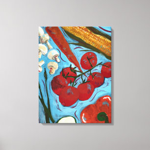 Peinture sur toile végétale fraîche