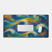 Peinture texturée de vagues colorées (Clavier et souris)