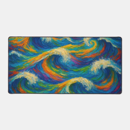 Peinture texturée de vagues colorées (Recto)