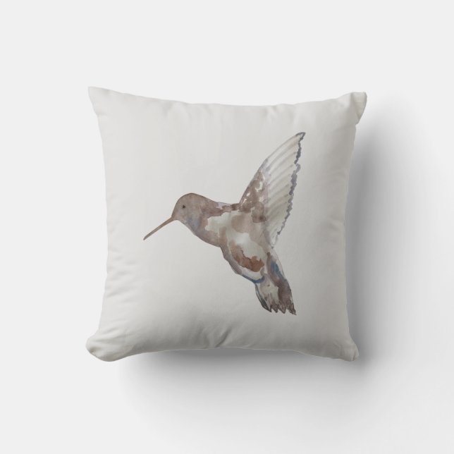 Peinture tropicale des colibris Coussin neutre (Recto)