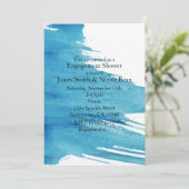 Peinture turquoise aquarelle Moderne Invitations s (Debout devant)
